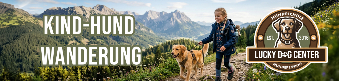 Kind Hund Wanderung
